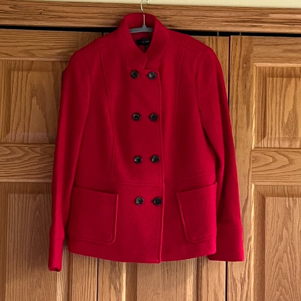 TALBOTS - Berkshire Wool Blend Jacket - Classic Red -- NEW with Tag